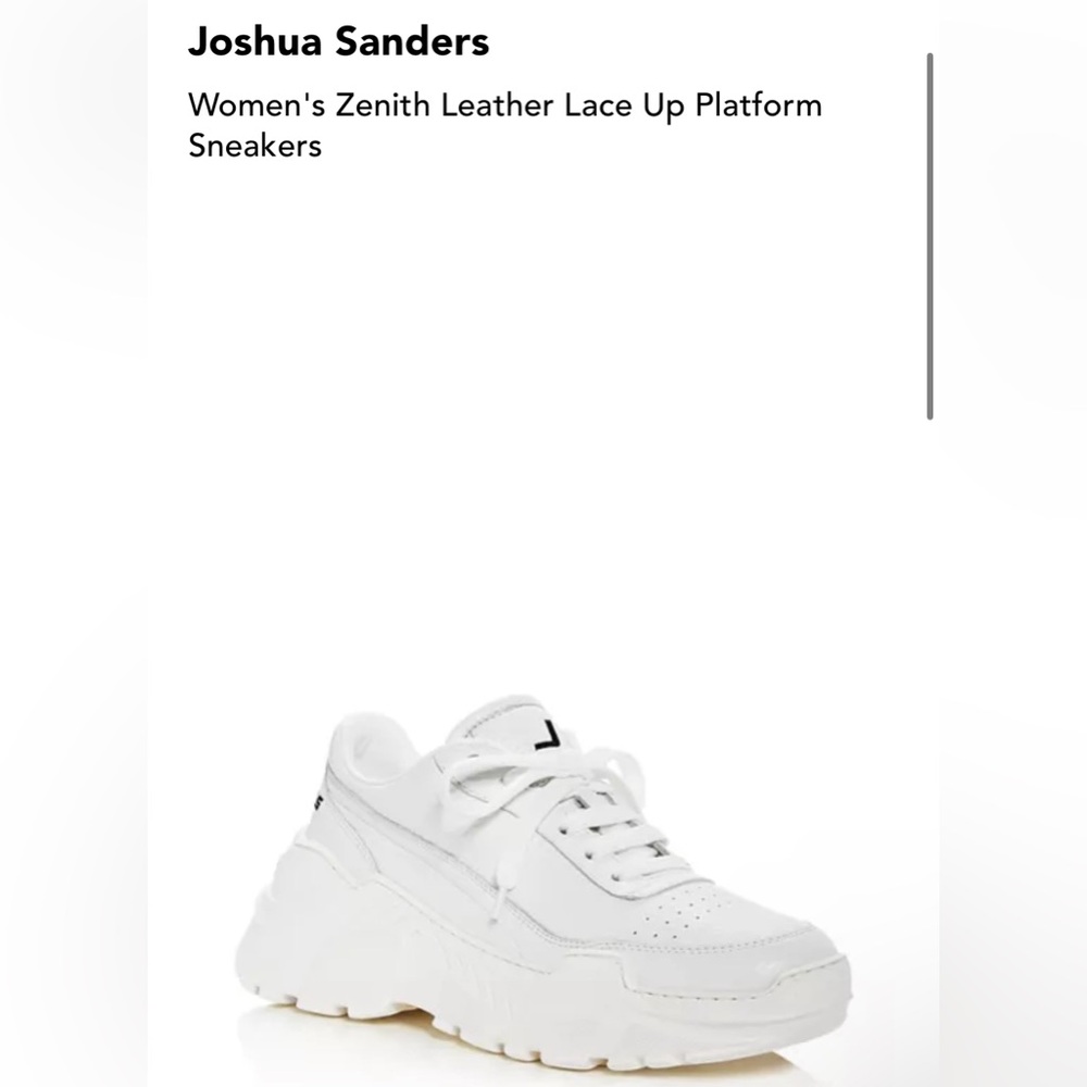 Joshua Sanders Leather Lace-Up Platform Sneakers in White
